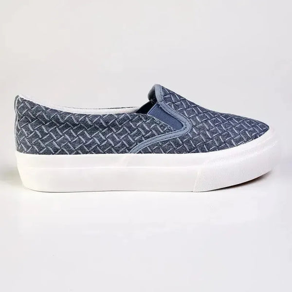 Direct Ladies Fashion Vulcanized Sneakers - Blue