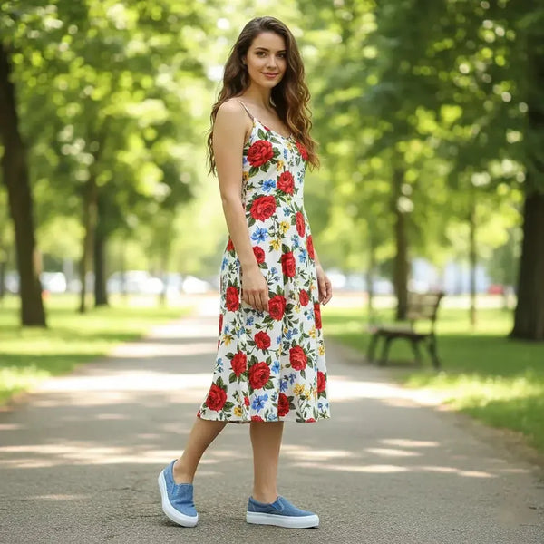 Direct Ladies Fashion Vulcanized Sneakers - Blue Denim