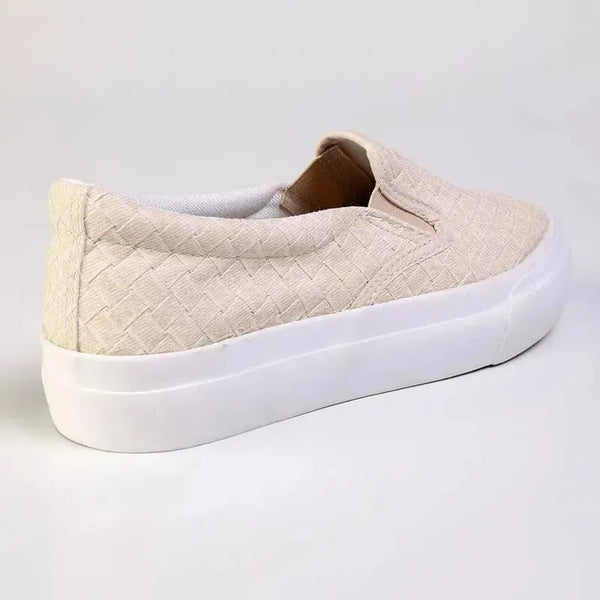 Direct Ladies Fashion Vulcanized Sneakers - Nude
