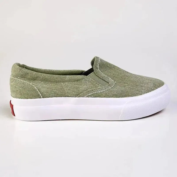 Direct Ladies Fashion Vulcanized Sneakers - Olive