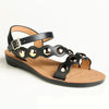 Dodos Gold Trims Budget Sandal - Black