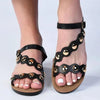 Dodos Gold Trims Budget Sandal - Black