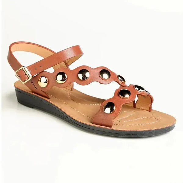 Dodos Gold Trims Budget Sandal - Tan