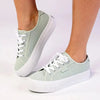 FILA Alessia Canvas Platform Sneaker - Mint/White