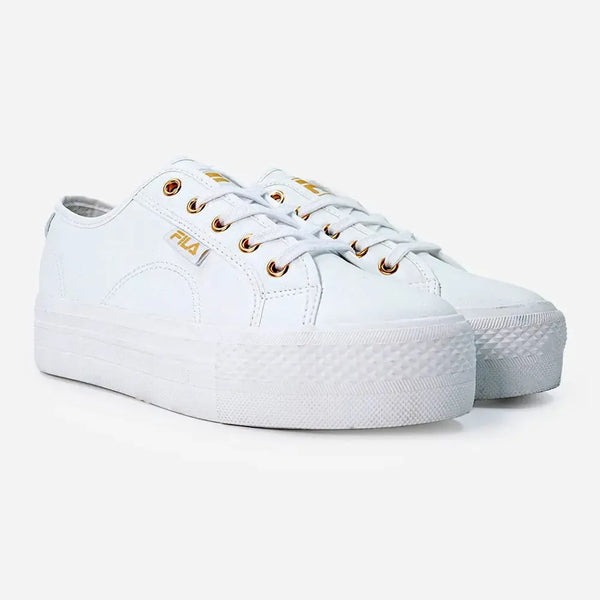 FILA Alessia MM Platform Sneaker - Gold/White