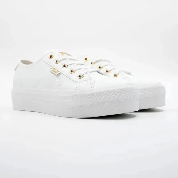 FILA Alessia MM Platform Sneaker - Gold/White