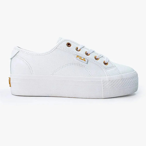 FILA Alessia MM Platform Sneaker - Gold/White