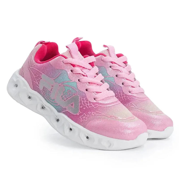 FILA Ariel Lights Kids Sneaker - White/Pink
