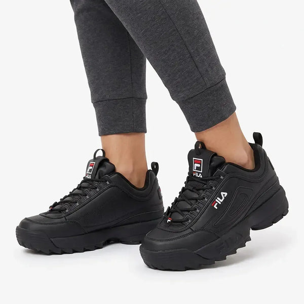 FILA Disruptor II Ladies Sneaker - Fila Black/ Fila Red