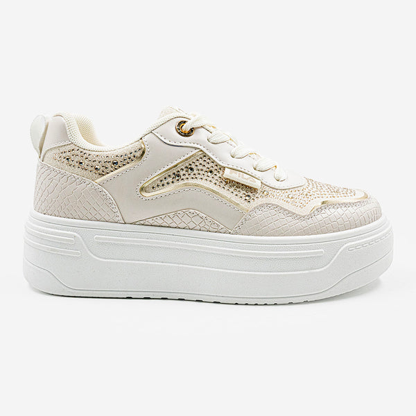 FILA Harlyn Platform Sneaker - Beige