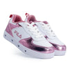 FILA Lucia Lights Kids Sneaker - White/Pink Metallic