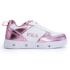 FILA Lucia Lights Kids Sneaker - White/Pink Metallic