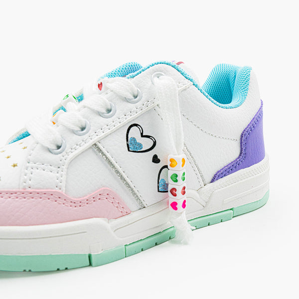 FILA Mila Kids Sneaker - White/ Purple