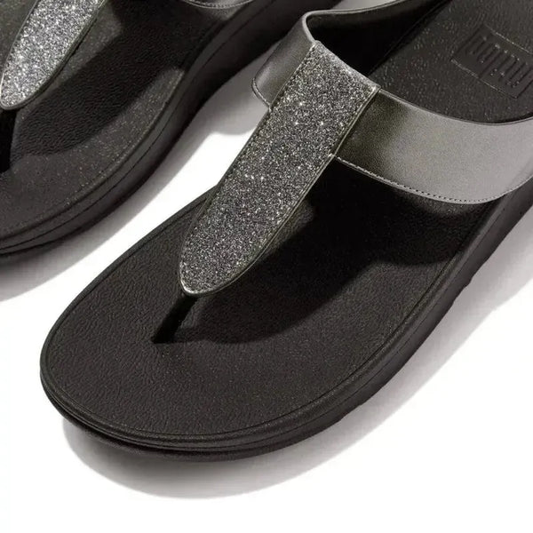 Fit Flop Fino Metallic Glitterdust Sandal - Black