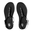 Fit Flop Gracie Crystal-Mix Leather Thong Sandal - All Black