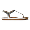 Fit Flop Gracie Crystal-Mix Leather Thong Sandal - Silver