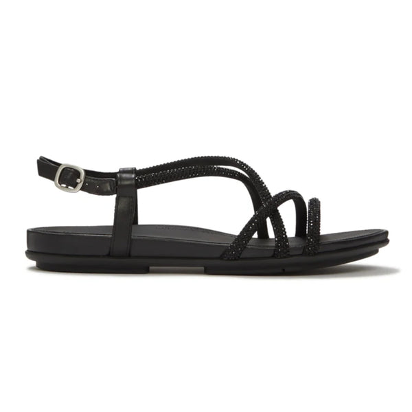 Fit Flop Gracie Crystal Strappy Sandals - All Black