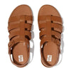 Fit Flop Gracie Rubber-Leather Fisherman Sandal - Light Tan