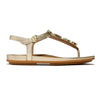 Fit Flop Gracie Ultra Jewel Leather T-Bar Sandals - Platino