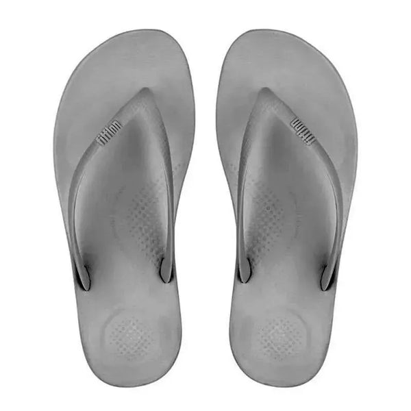 Fit Flop IQushion Ergonomic Flip Flops - Urban White