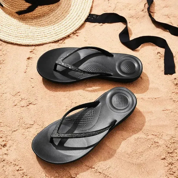 Fit Flop IQushion Ombre Sparkle Fit Flops - Black