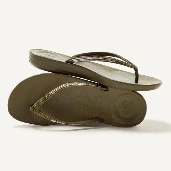 Fit Flop IQushion Ombre Sparkle Fit Flops - Military Olive