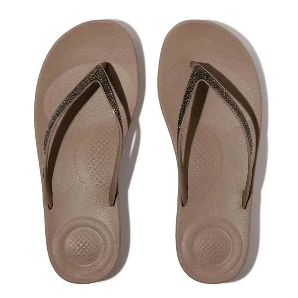 Fit Flop IQushion Ombre Sparkle Fit Flops - On Taupe/Pewter