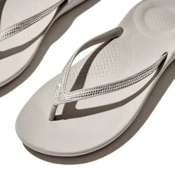 Fit Flop IQushion Sparkle Sandal - Tip Toe Grey