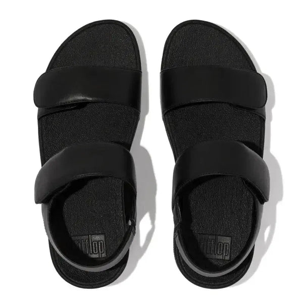 Fit Flop Lulu Adjustable Leather BackStrap Sandal - All Black