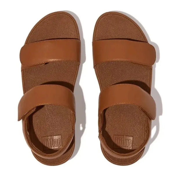 Fit Flop Lulu Adjustable Leather BackStrap Sandal - Light Tan