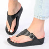 Fit Flop Lulu Adjustable Leather Sandal - All Black
