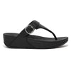 Fit Flop Lulu Adjustable Leather Sandal - All Black