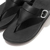 Fit Flop Lulu Adjustable Leather Sandal - All Black