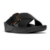 Fit Flop Lulu Cross Slide with inlay Buckle - All Black