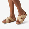 Fit Flop Lulu Cross Slide with inlay Buckle - Cappuccino
