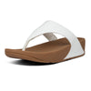 Fit Flop Lulu Leather Flip Flops - White-Fit Flop-Buy shoes online