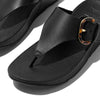 Fit Flop Lulu Resin Buckle Toe Post Sandal - Black