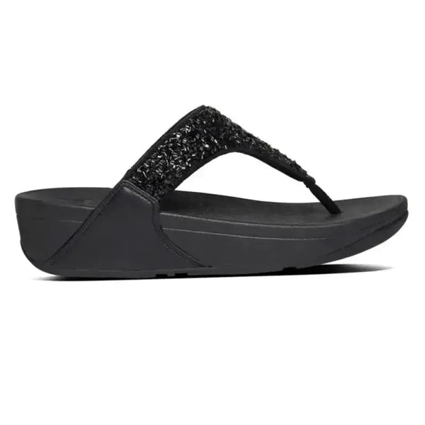 Fit Flop Lulu Shimmerfoil Sandal - Black