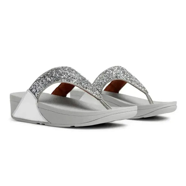 Fit Flop Lulu Shimmerfoil Sandal - Silver