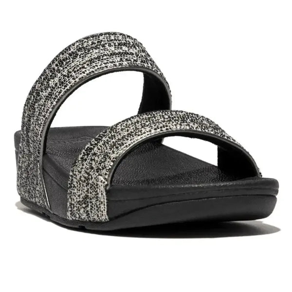 Fit Flop Lulu Shimmerweave Slide - Black Mix