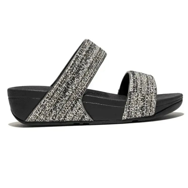 Fit Flop Lulu Shimmerweave Slide - Black Mix