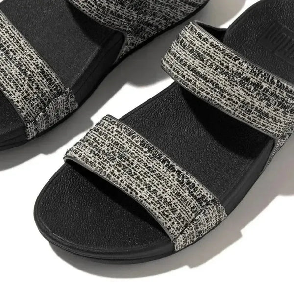 Fit Flop Lulu Shimmerweave Slide - Black Mix
