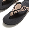 Fit Flop Lulu Snake Toe Post Sandal - Hazy Taupe/Black