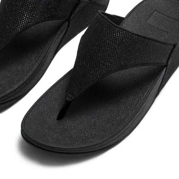 Fit Flop Lulu Textured Glitzy Sandal - Black