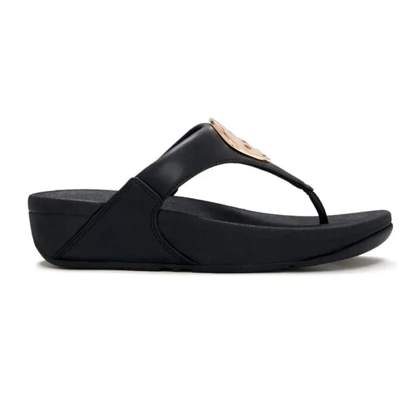 Fit Flop Lulu Toe Post with Metal Adornment - Black