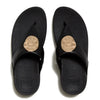 Fit Flop Lulu Toe Post with Metal Adornment - Black