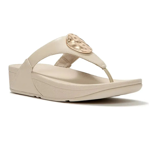 Fit Flop Lulu Toe Post with Metal Adornment - Hazy Taupe