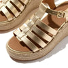 Fit Flop Platform Espadr.Fisherman Wedge - Platino Metallic