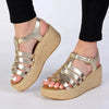 Fit Flop Platform Espadr.Fisherman Wedge - Platino Metallic