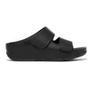 Fit Flop Shuv Leather Adjustable Slide - Black